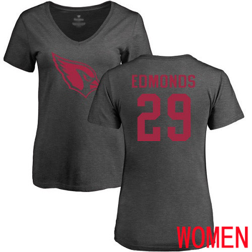 Arizona Cardinals Ash Women Chase Edmonds One Color NFL Football #29 T Shirt